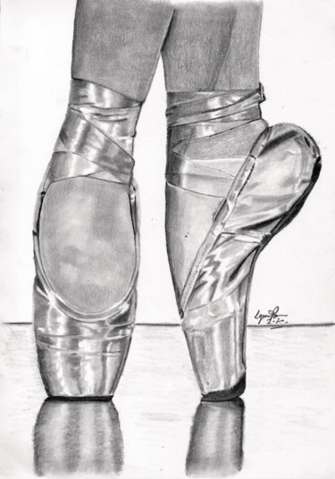 Zeichnungen mit dem Titel "Ballet" von Lynne Pounder, Original-Kunstwerk, Graphit