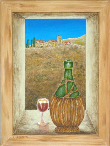 Painting titled "La Veduta" by Allegretto, Original Artwork, Acrylic