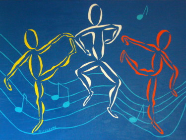 Pittura intitolato "Let's dance" da Allegretto, Opera d'arte originale, Acrilico