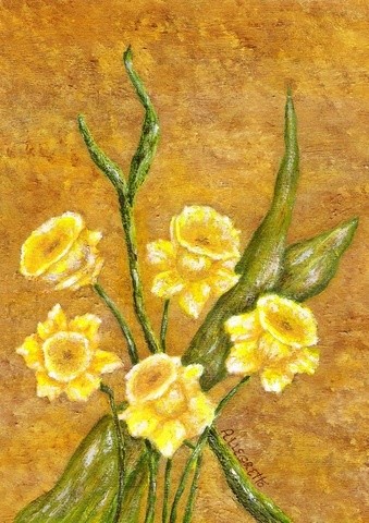 Painting titled "Spring" by Allegretto, Original Artwork, Acrylic