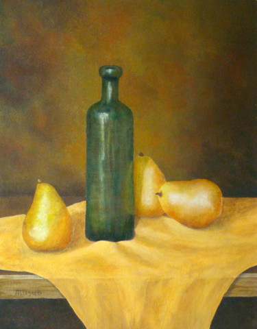 Painting titled "Roman Table" by Allegretto, Original Artwork, Acrylic