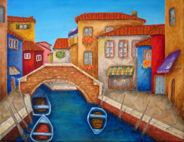 Painting titled "BURANO" by Allegretto, Original Artwork, Acrylic