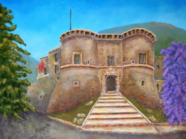 Painting titled "Castello Ducale di…" by Allegretto, Original Artwork, Acrylic