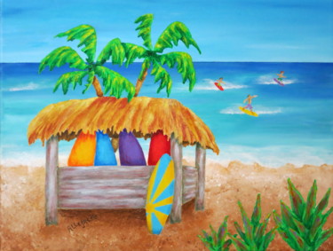 Pintura titulada "Surf's Up" por Allegretto, Obra de arte original, Acrílico