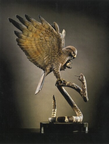 Scultura intitolato "Wild Things" da Allen Auwae, Opera d'arte originale, Bronzo