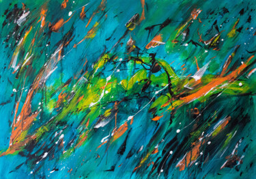 제목이 "A-mare cadere"인 미술작품 Allen Solano로, 원작, 아크릴 나무 들것 프레임에 장착됨
