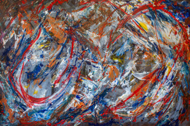 Pittura intitolato "Entropia" da Allen Solano, Opera d'arte originale, Acrilico Montato su Telaio per barella in legno