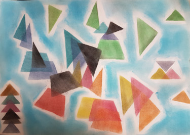 Peinture intitulée "Colorful Shapes" par Allen Ziegenfus, Œuvre d'art originale
