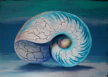 Malerei mit dem Titel "Mystery of the Ocean" von Elena Afanasieva, Original-Kunstwerk, Acryl