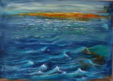 Painting titled "Seascape" by Elena Afanasieva, Original Artwork, Acrylic