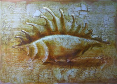 Schilderij getiteld "Leonardo's shell" door Elena Afanasieva, Origineel Kunstwerk, Acryl