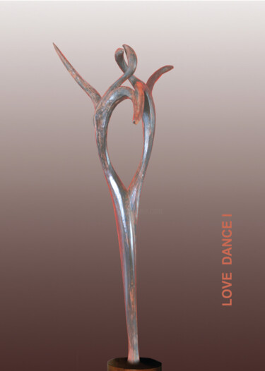 Skulptur mit dem Titel "Love dance 3" von Ypym Shystyq, Original-Kunstwerk, Giesserei