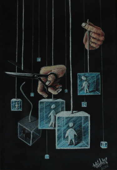 Картина под названием "Picture from the se…" - Allians, Подлинное произведение искусства, Пастель