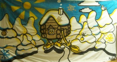 Painting titled "Painted for childre…" by Allians, Original Artwork, Spray paint