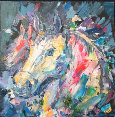 Картина под названием "Horse lover - Forev…" - Skorokhoart, Подлинное произведение искусства, Масло