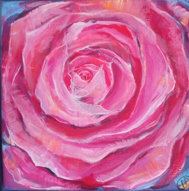 Painting titled "LIttle rose" by Skorokhoart, Original Artwork, Oil