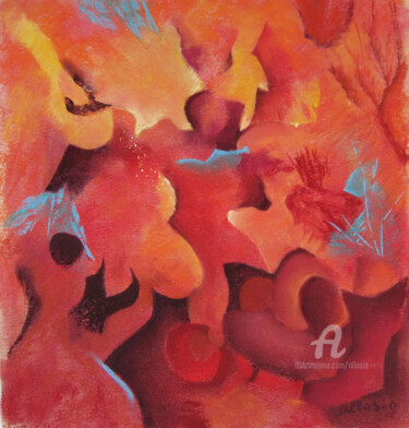 Pittura intitolato "labyrinthe.jpg" da Claudette Allosio, Opera d'arte originale, Pastello