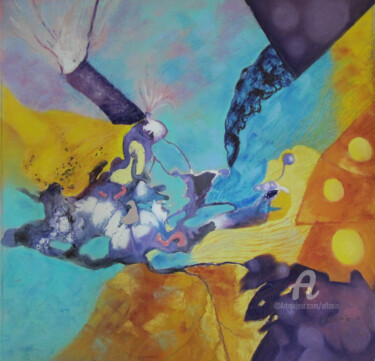 Peinture intitulée "Vous avez dit "Etra…" par Claudette Allosio, Œuvre d'art originale, Pastel