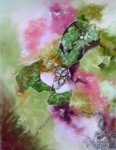Malerei mit dem Titel "Matière 1" von Claudette Allosio, Original-Kunstwerk, Pastell