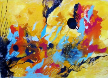 Painting titled "Effet canicule2" by Claudette Allosio, Original Artwork, Acrylic