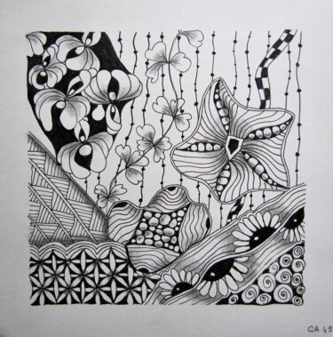 Drawing titled "CA49" by Claudette Allosio, Original Artwork, Marker