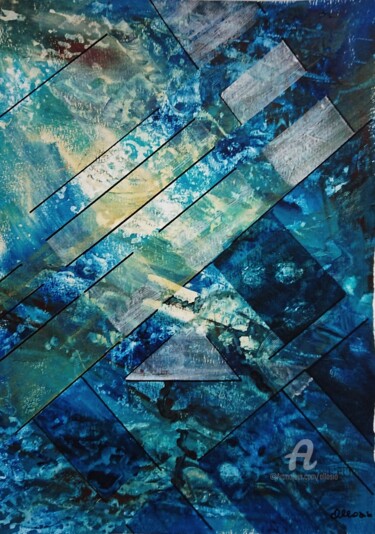 Malerei mit dem Titel "Rythmes and blues" von Claudette Allosio, Original-Kunstwerk, Acryl