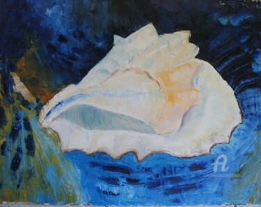 Painting titled "coquillage" by Claudette Allosio, Original Artwork