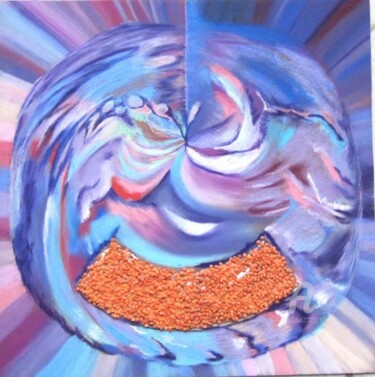 Peinture intitulée "debacle polaire" par Claudette Allosio, Œuvre d'art originale, Pastel