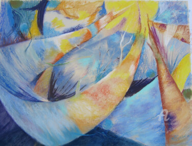 Peinture intitulée "après la tempête" par Claudette Allosio, Œuvre d'art originale, Pastel
