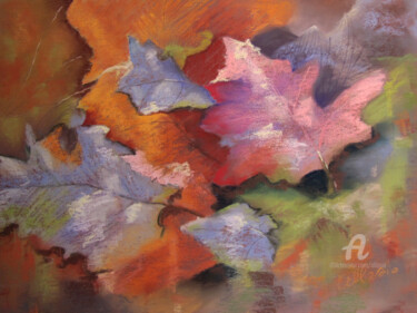 Painting titled "Emporté par le vent…" by Claudette Allosio, Original Artwork, Pastel