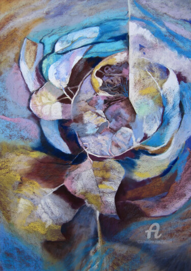 Peinture intitulée "Variation sur une f…" par Claudette Allosio, Œuvre d'art originale, Pastel
