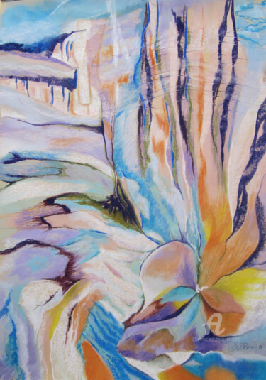 Peinture intitulée "Rêve de banquise" par Claudette Allosio, Œuvre d'art originale, Pastel