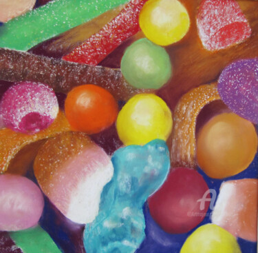 Painting titled "meltingpot-sucre.jpg" by Claudette Allosio, Original Artwork, Pastel