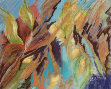 Peinture intitulée "les-ors-de-l-automn…" par Claudette Allosio, Œuvre d'art originale, Pastel