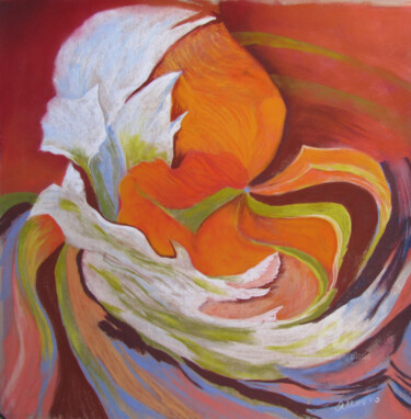 Peinture intitulée "emergence.jpg" par Claudette Allosio, Œuvre d'art originale, Pastel