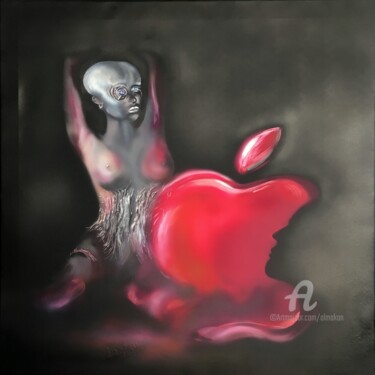 Painting titled "Apple of desire" by Almakan, Original Artwork, Acrylic