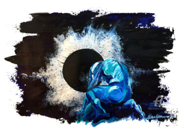 Pintura intitulada "Éclipse" por Almakan, Obras de arte originais, Acrílico
