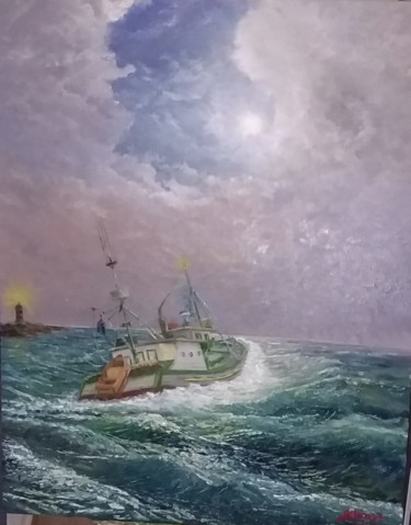 Painting titled "" De volta pra casa"" by Almir Tavares, Original Artwork, Oil