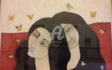 Pintura titulada "EN OTRO MUNDO" por Almudena Arias Parera, Obra de arte original