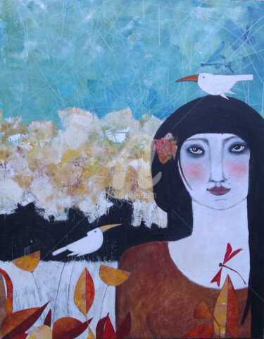 Painting titled "PRESENCIAS A MI ALR…" by Almudena Arias Parera, Original Artwork