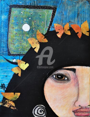 Peinture intitulée "ISSAE DREAM" par Almudena Arias Parera, Œuvre d'art originale, Autre