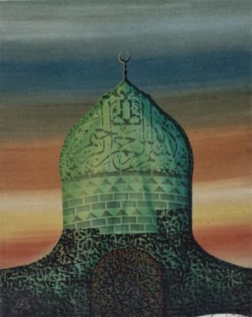 Painting titled "Besmele" by Mukheled Almukhtar, Original Artwork