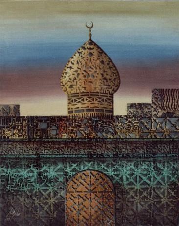 Painting titled "Karbela" by Mukheled Almukhtar, Original Artwork