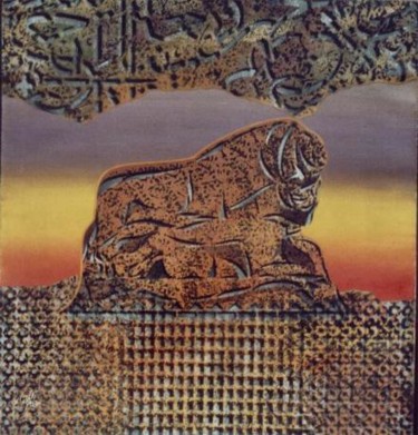Painting titled "Babylon" by Mukheled Almukhtar, Original Artwork