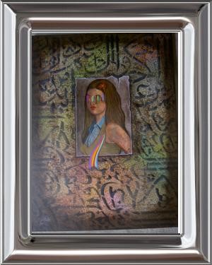 Painting titled "Collored Girl" by Mukheled Almukhtar, Original Artwork