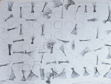 Σχέδιο με τίτλο "Rhythmen" από Alois Oberndorfer, Αυθεντικά έργα τέχνης, Χρωστικές ουσίες