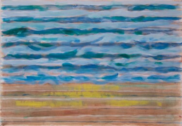 Malerei mit dem Titel "Am Strand" von Alois Oberndorfer, Original-Kunstwerk, Acryl