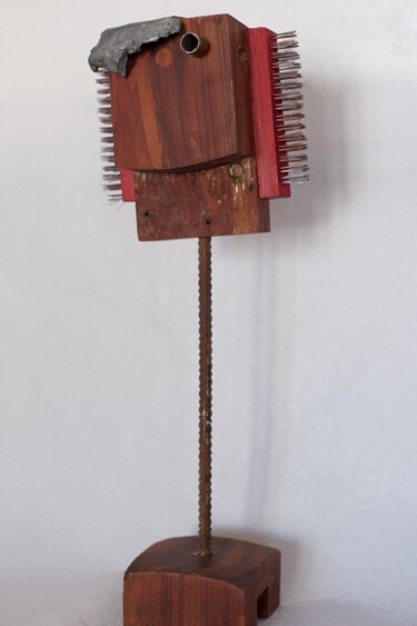 Sculpture titled "Der Krieger (Misant…" by Alois Oberndorfer, Original Artwork, Wood