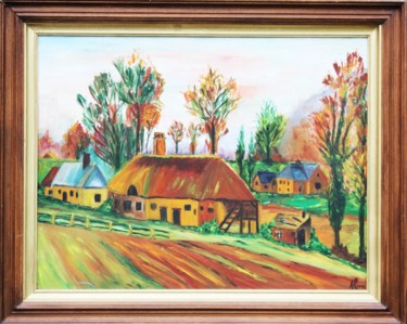 Painting titled "ferme-1890-aj.jpg" by Alochka, Original Artwork, Oil