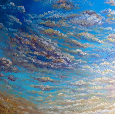 제목이 "Sunset clouds oil p…"인 미술작품 Alona Santhorieieva로, 원작, 기름